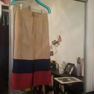 Vintage suede midi skirt